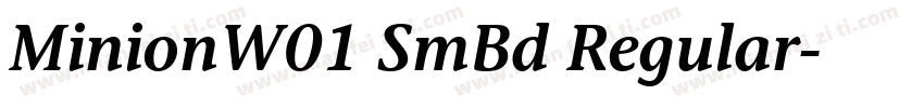 MinionW01 SmBd Regular字体转换